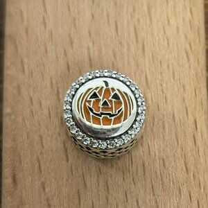 Pandora Halloween Holiday Pumpkin Jack Lantern Charm, S925 Silver Bracelets
